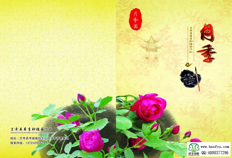 河南印刷廠:月季苗圃基地月季園畫(huà)冊(cè)印刷